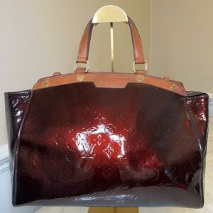 Louis Vuitton Amarante Verni Brea Leather Handbag